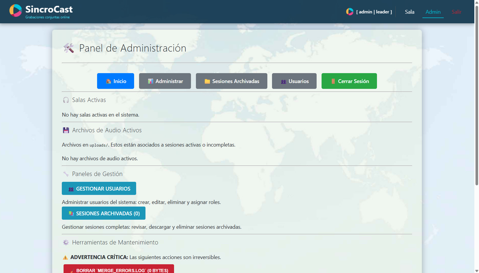 Gestión de Sesiones